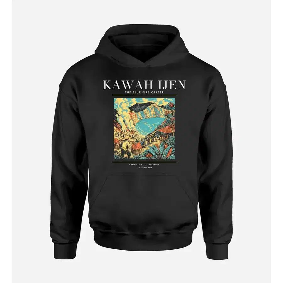 KAWAH IJEN - Poster - Premium Hoodie - Black