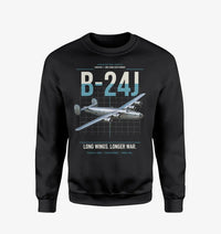 Thumbnail for B-24J Liberator design on black sweatshirt