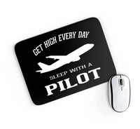 Thumbnail for Get High Every Day Sleep With A aviation design on neoprene with anti-slip base mouse pad.