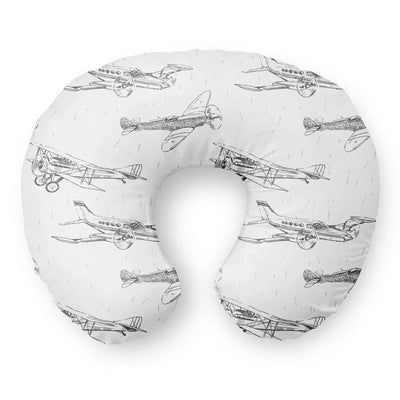 Super Aircrafts Travel & Boppy aviation design on memory foam with soft cover travel pillow.