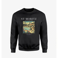Thumbnail for ST MORITZ - Poster - Sweatshirt - Black