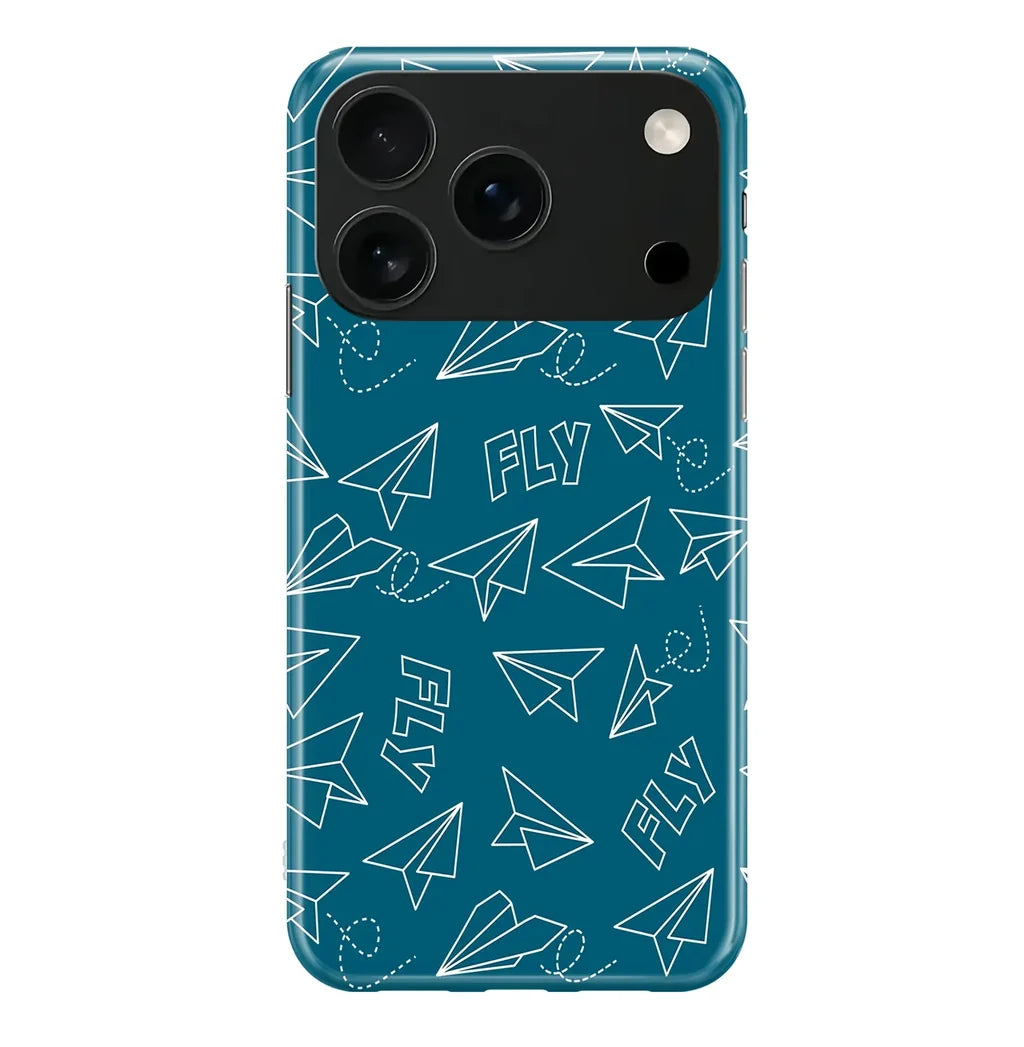 Paper Airplane & Fly-Green iPhone Case