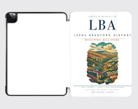 Thumbnail for Leeds Bradford Airport (LBA) design on white ipad tablet case