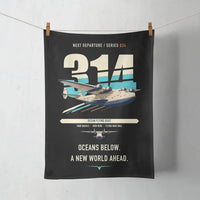 Thumbnail for Boeing 314 Clipper design on black towel
