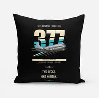 Thumbnail for Boeing 377 Stratocruiser design on black pillow