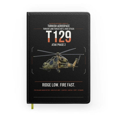 Turkish Aerospace T129 ATAK Phase 2 design on black notebook