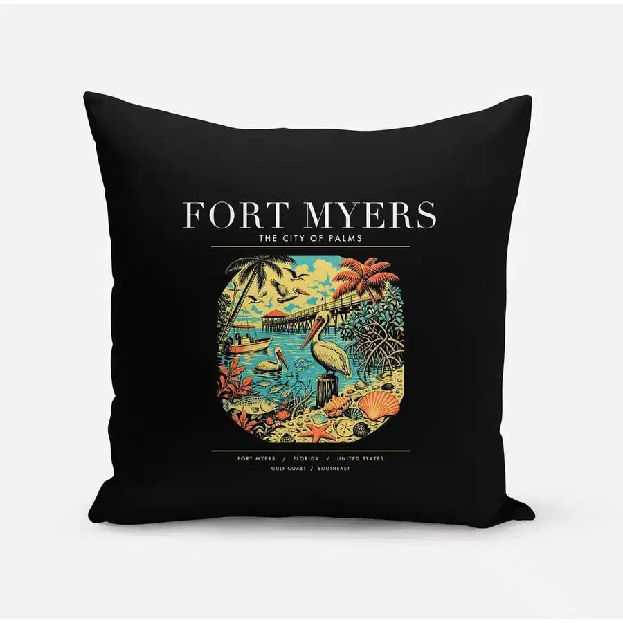 FORT MYERS - Poster - Pillow - Black