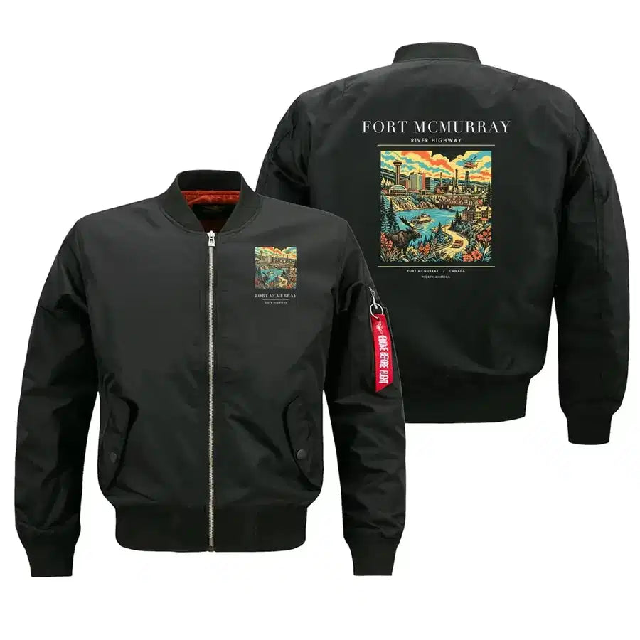 FORT MCMURRAY - Poster - Bomber Jacket - Black