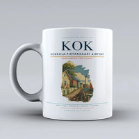 Thumbnail for Kokkola-Pietarsaari Airport (KOK) airport code design on white ceramic mug