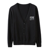 Thumbnail for Boeing 757 & Rolls Royce Engine (RB211) aviation design on soft knit fabric cardigan sweater.