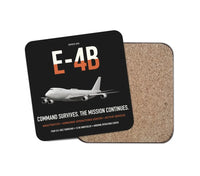 Thumbnail for E-4B Nightwatch design on black 1 piece coaster