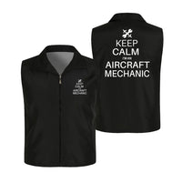 Thumbnail for Aircraft Mechanic Thin Style aviation design printed on lightweight shell with sleeveless design thin vest.