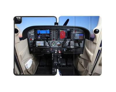 Cessna 172 Cockpit aviation print iPad case, fits iPad.