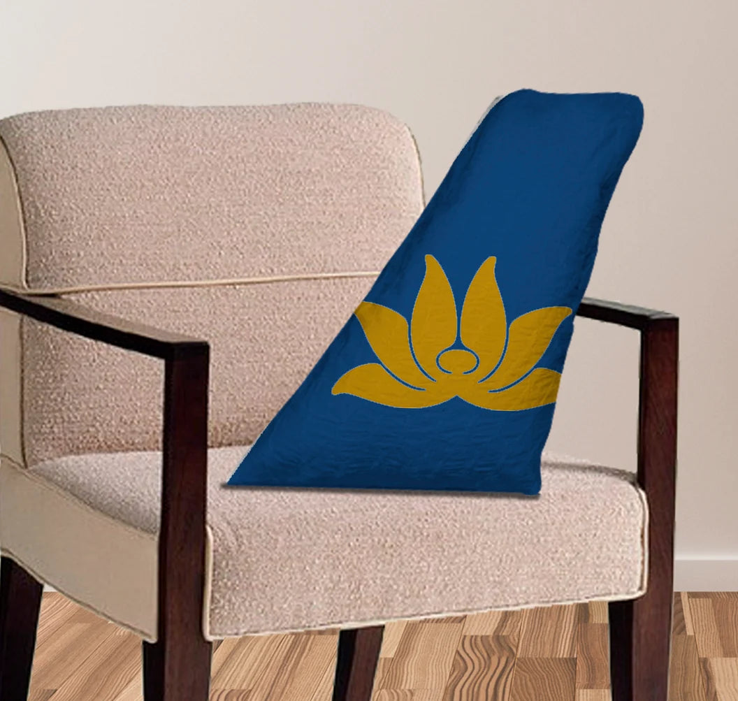 Vietnam Airlines aviation design on soft polyester filling aircraft tail pillow.