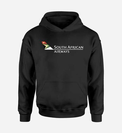 South African Airways logo printed on black hoodie