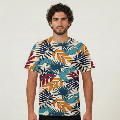 Super Leafs aviation design printed on soft cotton 3D-print T-shirt.