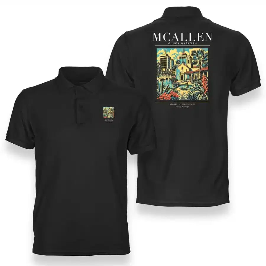 MCALLEN - Poster - Double-Side Polo - Black