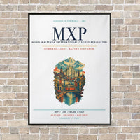 Thumbnail for Milan Malpensa International Airport Silvio Berlusconi MXP vertical canvas print - framed - white background