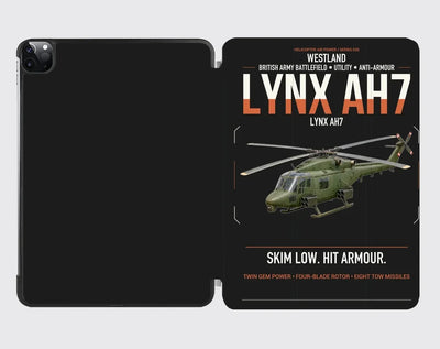 Westland Lynx AH7 design on black ipad tablet case
