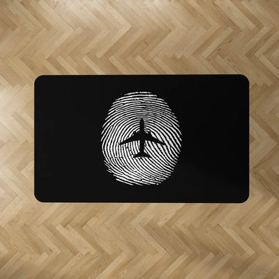 Aviation Finger Print aviation design on durable carpet pile with non-slip backing rectangle carpet floor mat.