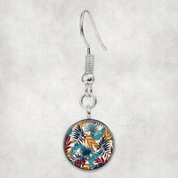 Thumbnail for Side view of Super Leafs aviation earrings in hypoallergenic alloy, polished finish.