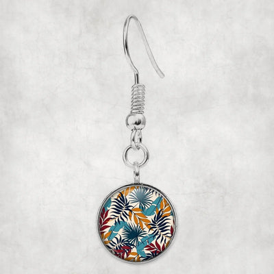 Side view of Super Leafs aviation earrings in hypoallergenic alloy, polished finish.