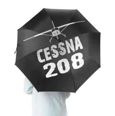 Cessna 208 & Plane aviation design on windproof polyester umbrella.