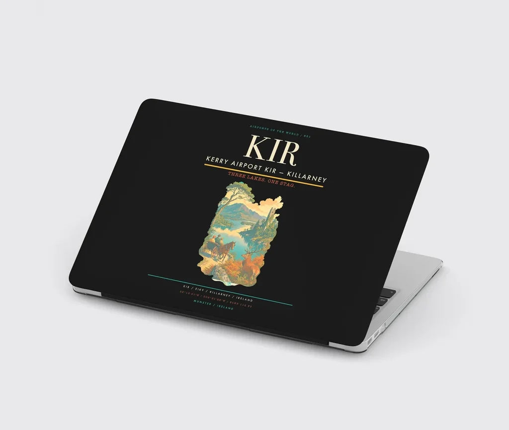 Kerry Airport (KIR) design on black MacBook case