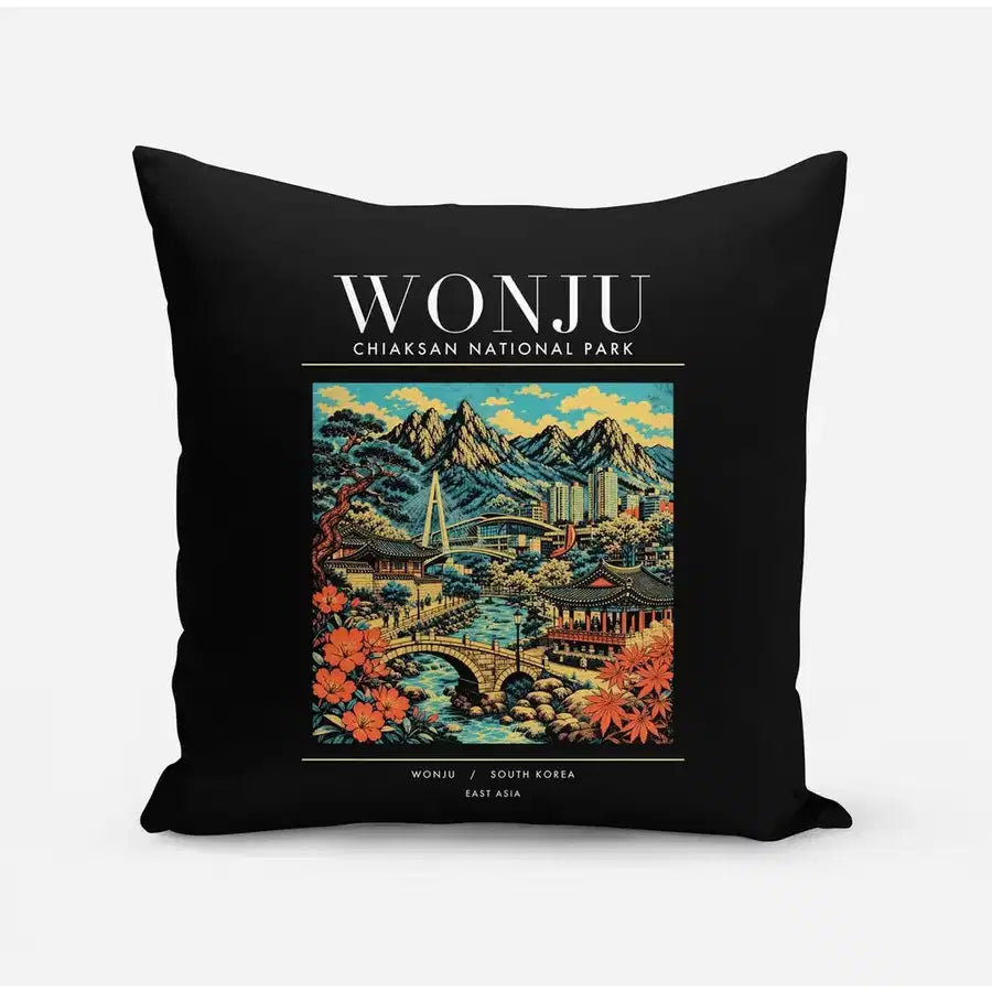 WONJU - Poster - Pillow - Black
