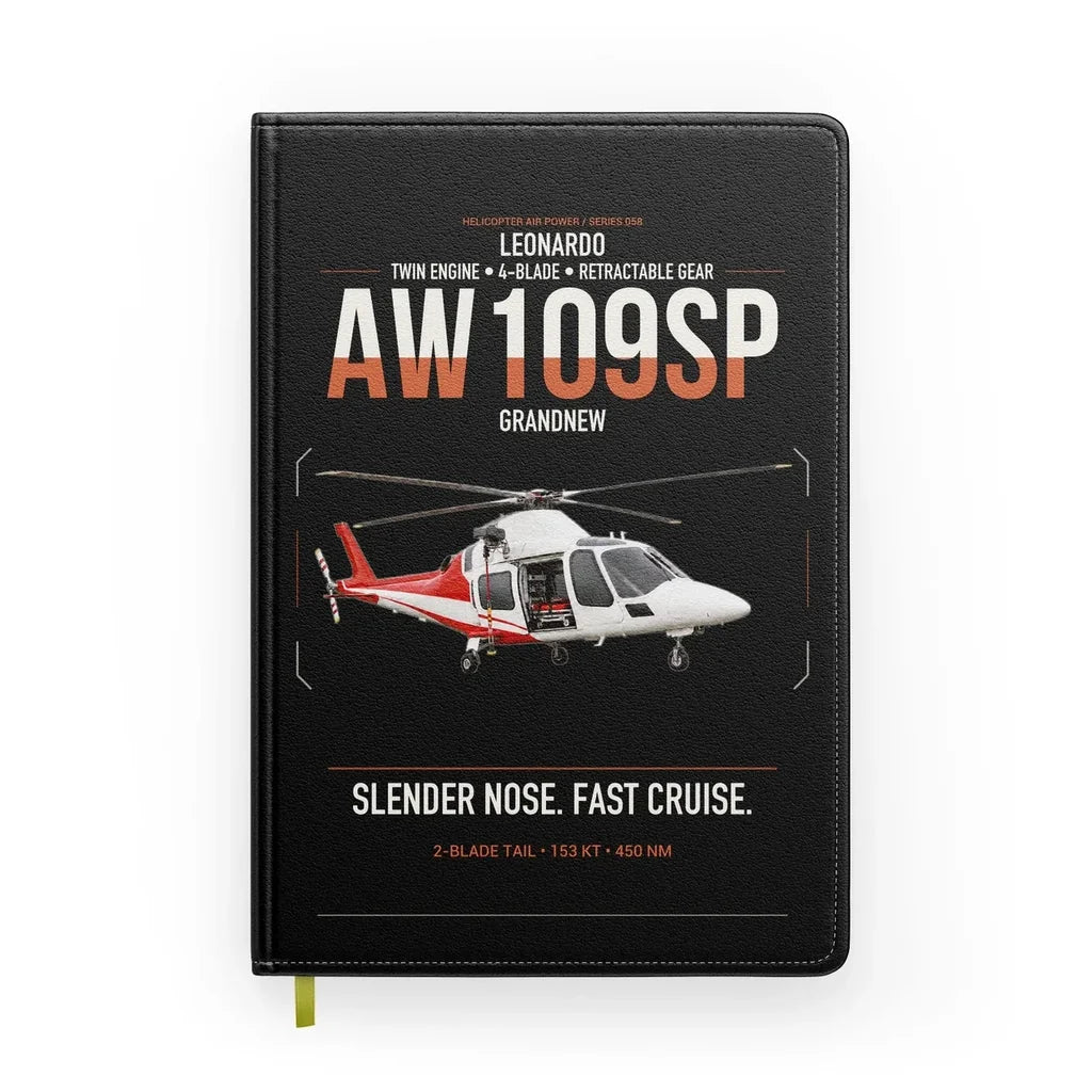 Leonardo AW109SP GrandNew design on black notebook