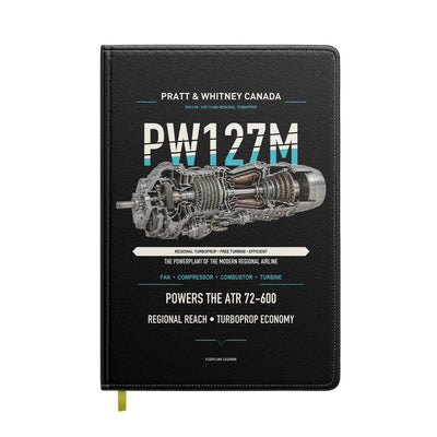 PW127M design on black notebook