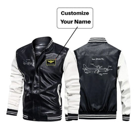 How Planes Fly Stylish Leather Bomber Jackets