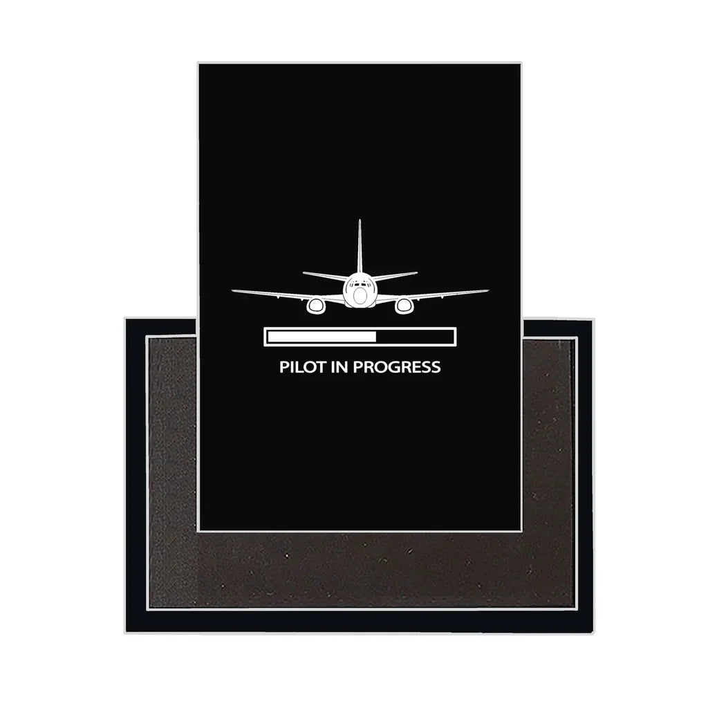 Pilot In Progress aviation design magnet in strong neodymium core.