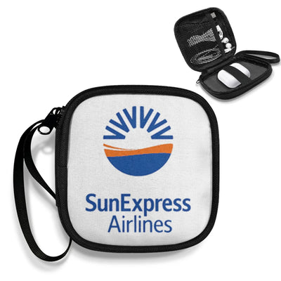 SunExpress Portable aviation print portable headphone bag, padded polyester.