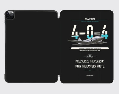 Martin 4-0-4 design on black ipad tablet case