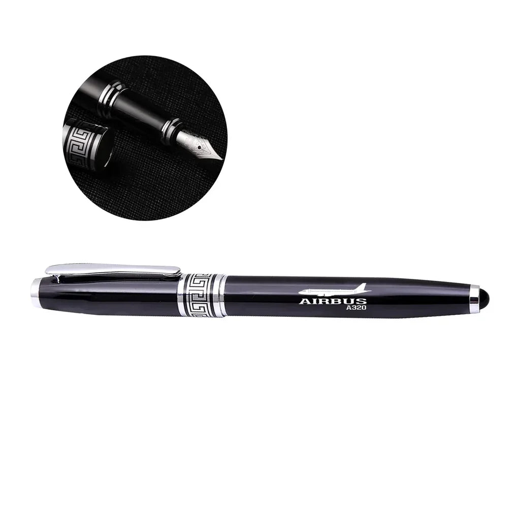 Airbus A320 Printed rollerball pen - black