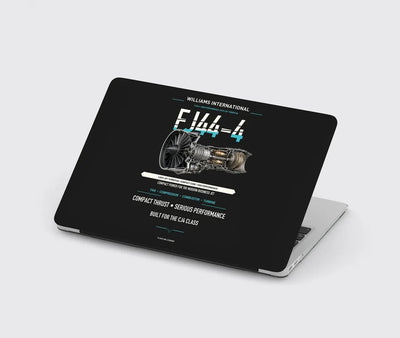 FJ44-4 design on black MacBook case