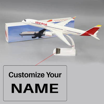 Side view of Iberia Airline Assembled Airbus A350-900 Airplane Model(1/200 Scale) aviation special-edition big-scale model airplane.