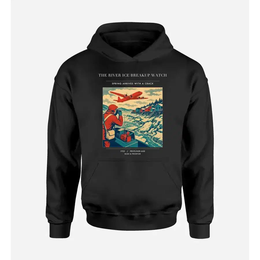 VINTAGE G4491 - The River Ice Breakup Watch - Premium Hoodie design on black premium