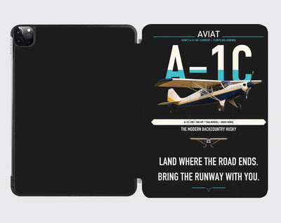 Aviat Husky A-1C-180 design on black ipad tablet case