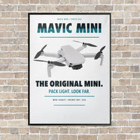 Thumbnail for DJI Mavic Mini vertical canvas print - framed - white background