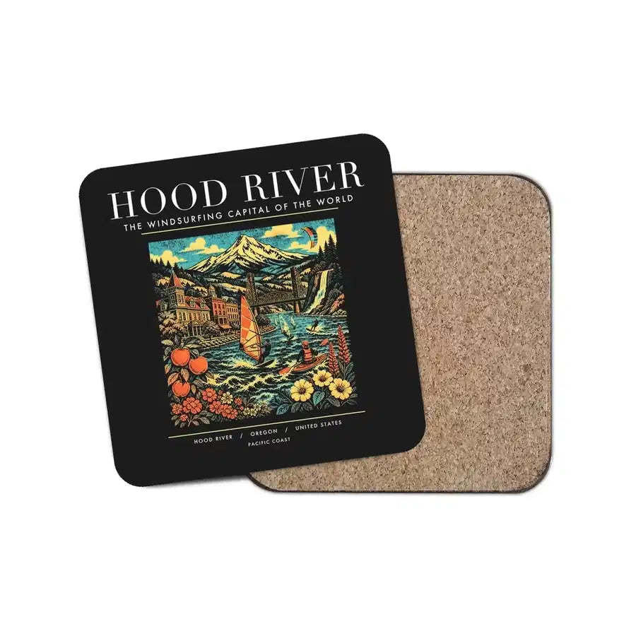 HOOD RIVER - Poster - Coaster - Black