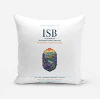 Thumbnail for Islamabad International Airport (ISB) design on white pillow