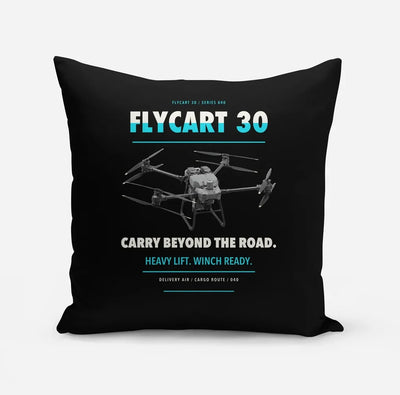 DJI FlyCart 30 design on black pillow