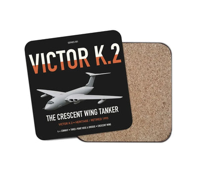 Handley Page Victor K.2 design on black 1 piece coaster