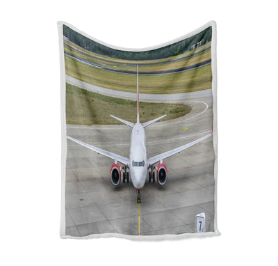 Face to Face with Boeing 737 Bed Blankets & aviation print on soft fleece blanket.