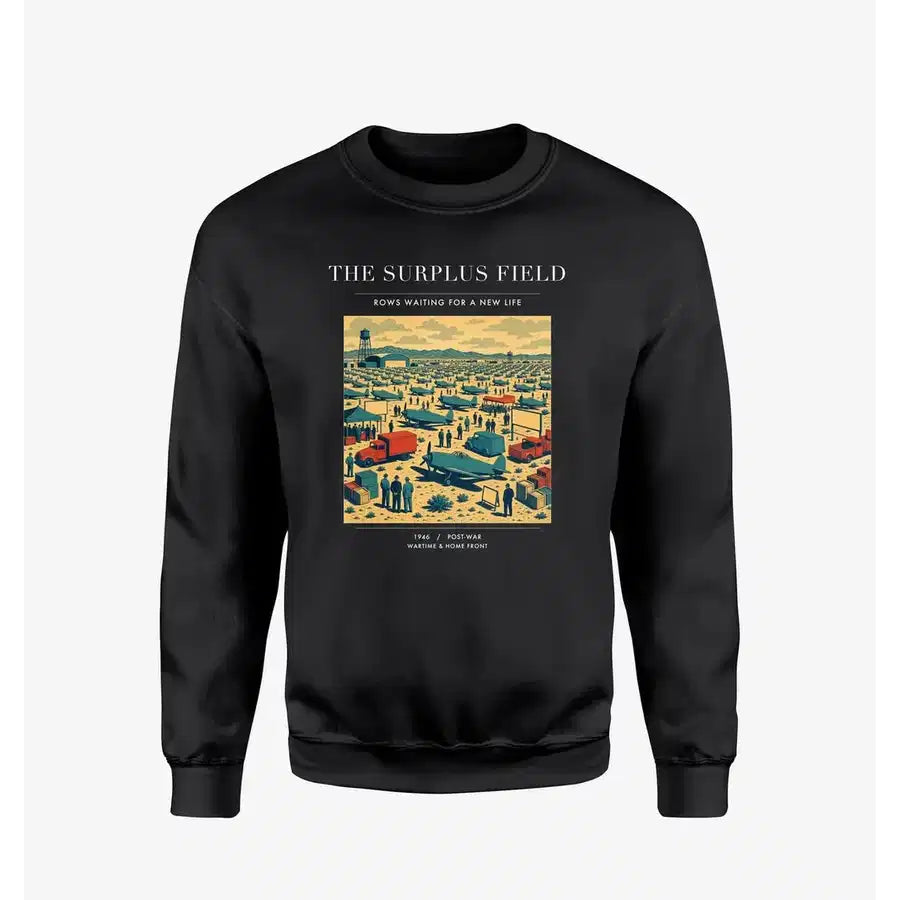 VINTAGE G4539 - The Surplus Field - Designed Sweatshirts design on black