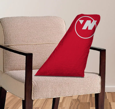 Northwest Airlines NEW aviation design on soft polyester filling aircraft tail pillow.