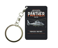 Thumbnail for Airbus Helicopters AS565 MBe Panther design on black designed key chain, double-side print