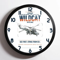 Thumbnail for Leonardo AW159 Wildcat HMA2 design on white framed wall clock